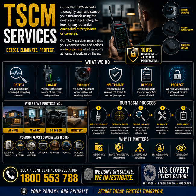 TSCM-bug sweeps in Australia